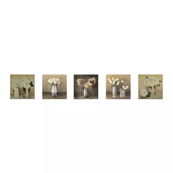 ΠΙΝΑΚΑΣ ΠΕΝΤΑΠΤΥΧΟ MDF ROMANTIC FLOWERS HM7205.02 75X0,3X15 εκ.