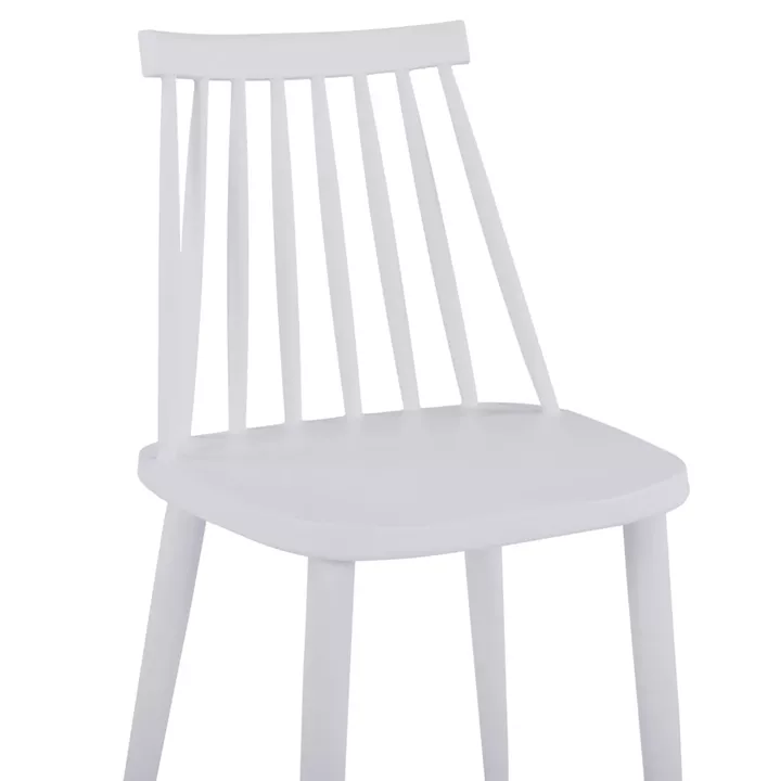 DINING SET 5PCS OFIRA HM10634 MDF TOP IN SONAMA--DINING CHAIRS IN WHITE