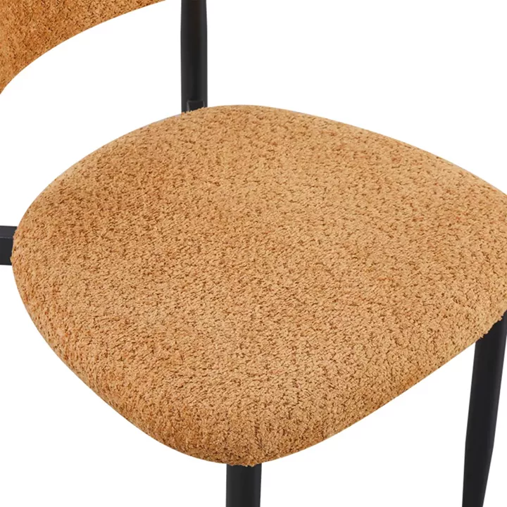 Folegio pakoworld chair camel colored with black legs 59x50x75cm