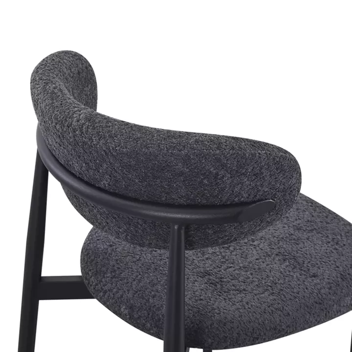 Folegio pakoworld chair, anthracite-colored, with black legs, 59x50x75cm