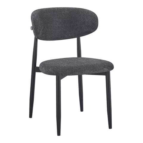 Folegio pakoworld chair, anthracite-colored, with black legs, 59x50x75cm