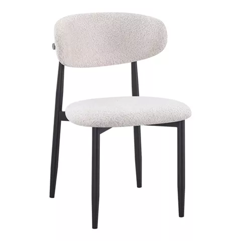 Folegio pakoworld chair, cream-colored, with black legs, 59x50x75cm