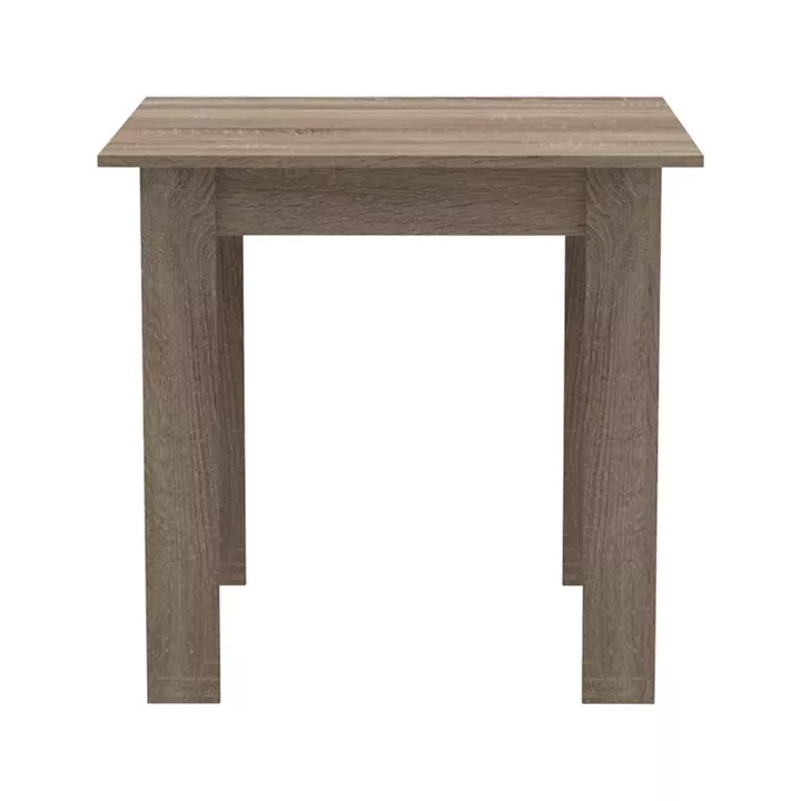 Dining table Manka I-Julita pakoworld set of 3 pieces in sonoma truffle-black shade 80x80x77cm