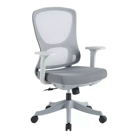 Litulo pakoworld office chair mesh fabric in grey shade 51x50.5x98/106cm