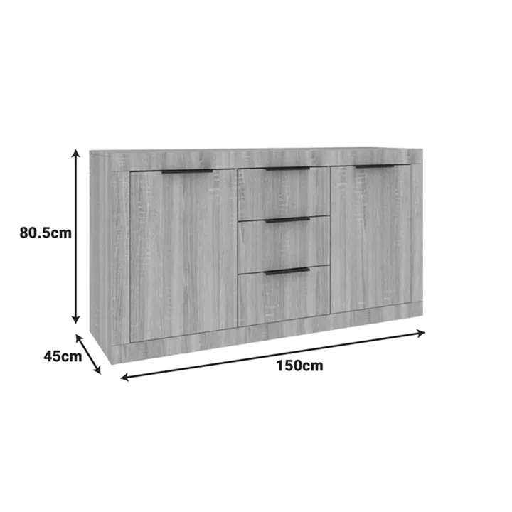 Doha pakoworld buffet in wenge color 150x45x80.5cm