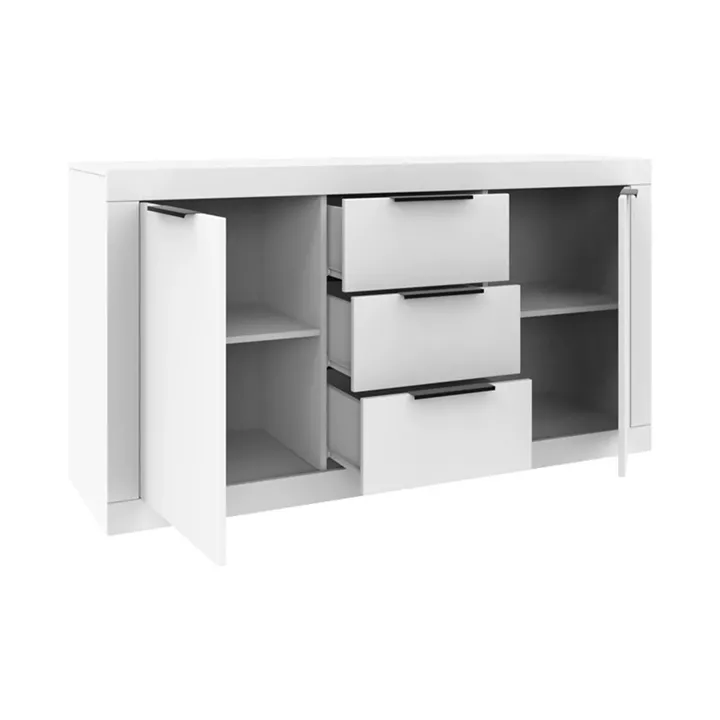 Μπουφές Doha pakoworld σε λευκή απόχρωση 150x45x80.5εκ