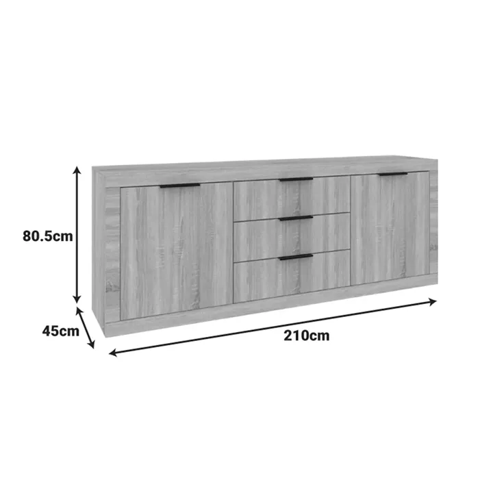 Doha pakoworld buffet in sonoma color 210x45x80.5cm
