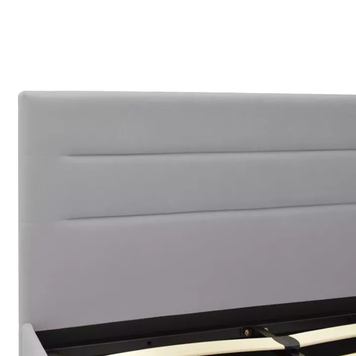 Molito pakoworld velvet bed in gray shade with storage space 120x200cm