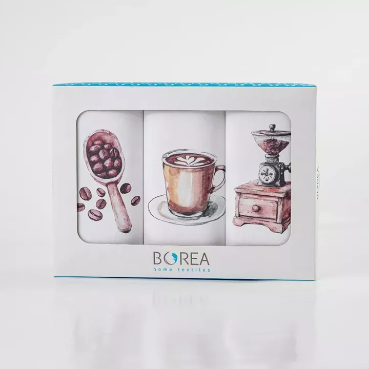 Ποτηρόπανα Κουζίνας Coffee Σετ 3ΤΜΧ