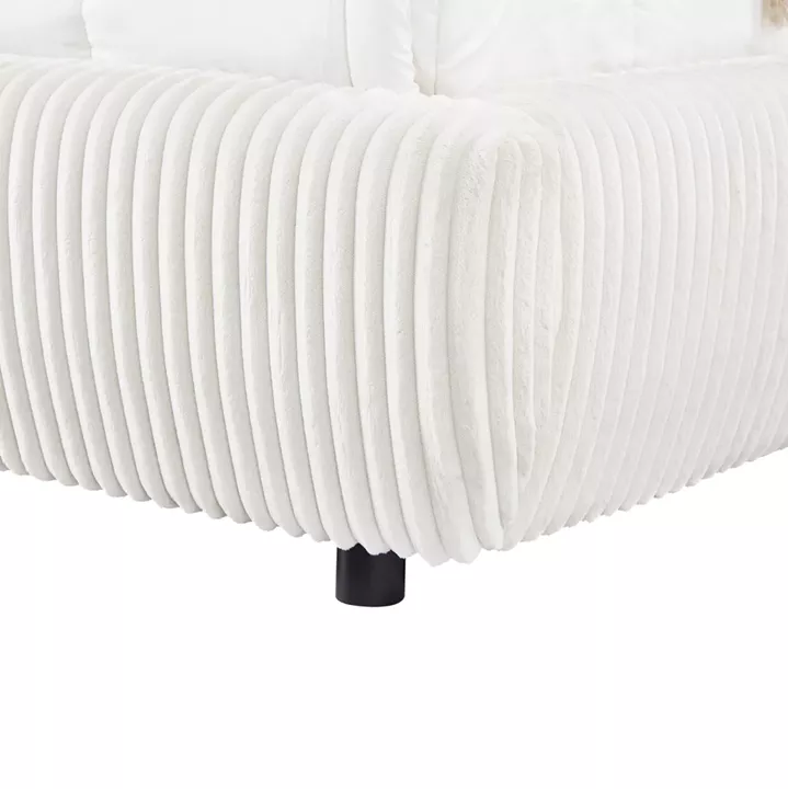 ΚΡΕΒΑΤΙ ΔΙΠΛΟ ΜΕ ΑΠΟΘ.ΧΩΡΟ KALLY HM729.03 ΜΠΕΖ FAUX FUR ΥΦΑΣΜΑ--ΣΤΡΩΜΑ 160x200εκ