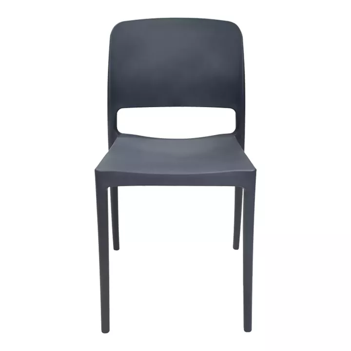 Chair Fenxy pakoworld pp in black color 38x42x77cm