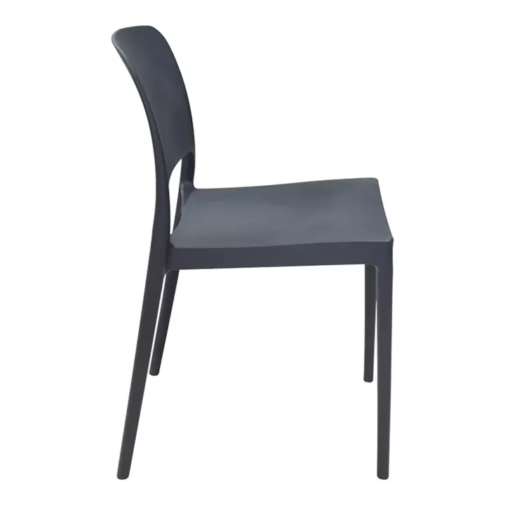 Chair Fenxy pakoworld pp in black color 38x42x77cm