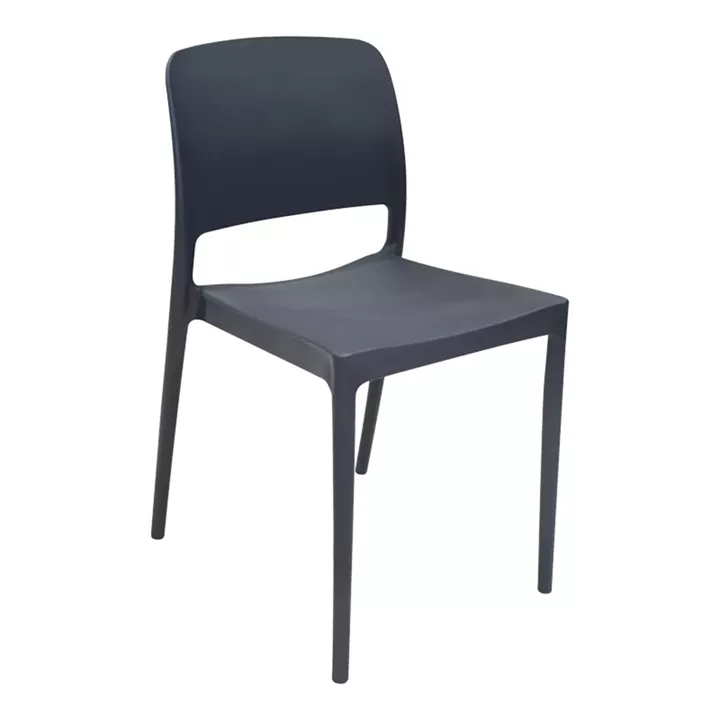 Chair Fenxy pakoworld pp in black color 38x42x77cm