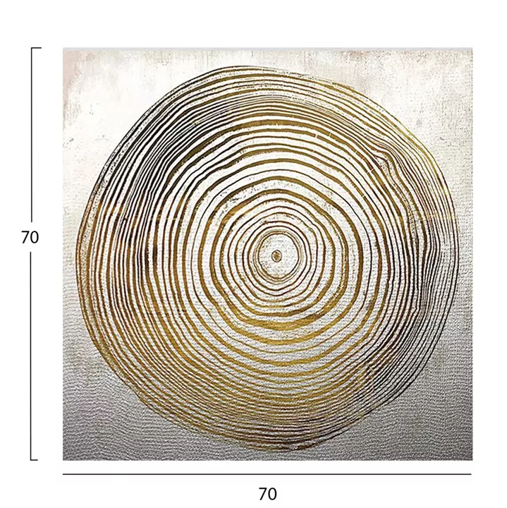 WALL PAINTING SQUARE SERIES GOBI HM4840 PRINTED CANVAS 70x2.8(thickness)x70Hcm.