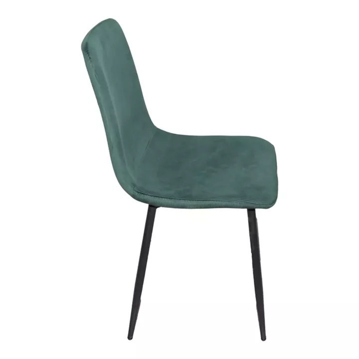 Grato chair pakoworld in olive green fabric-black metal leg 45.5x53.5x88.5cm