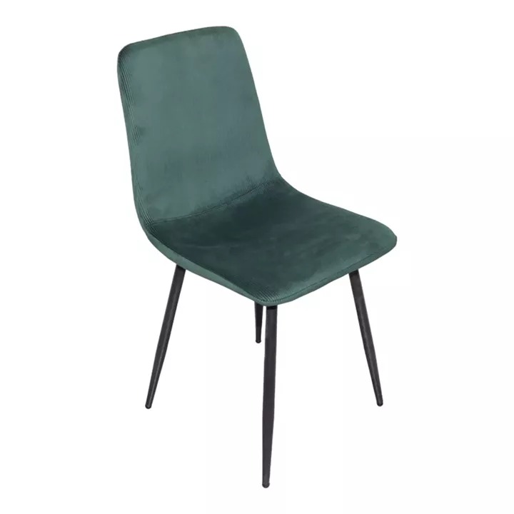 Grato chair pakoworld in olive green fabric-black metal leg 45.5x53.5x88.5cm