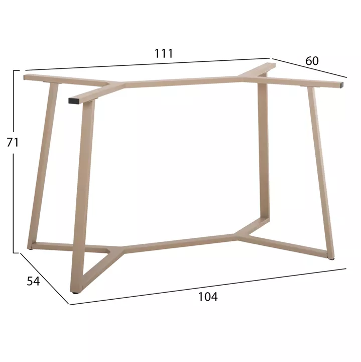 TABLE BASE HM471.25 METAL IN CAPPUCCINO COLOR 111x60x71Hcm.