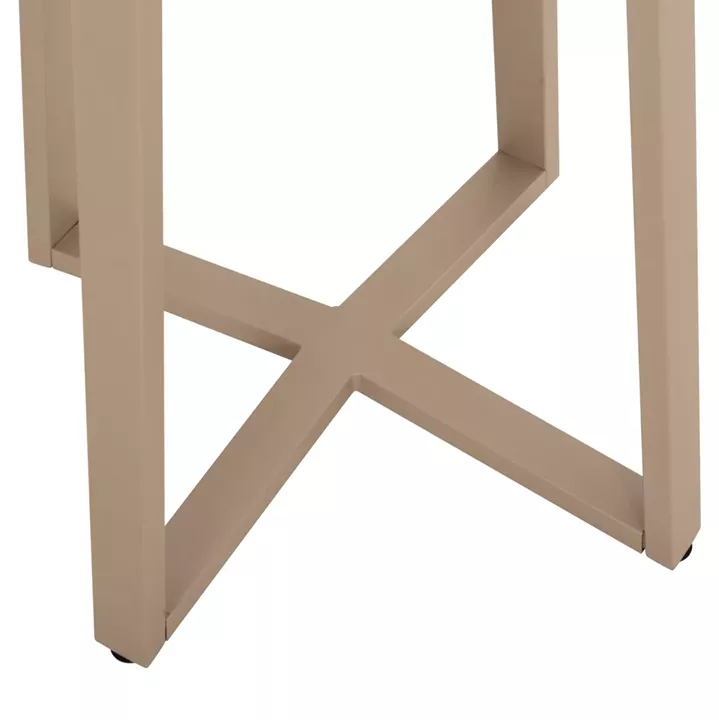 BAR TABLE BASE MEDIUM HEIGHT HM477.25 METAL IN CAPPUCCINO 50x50x89Hcm.