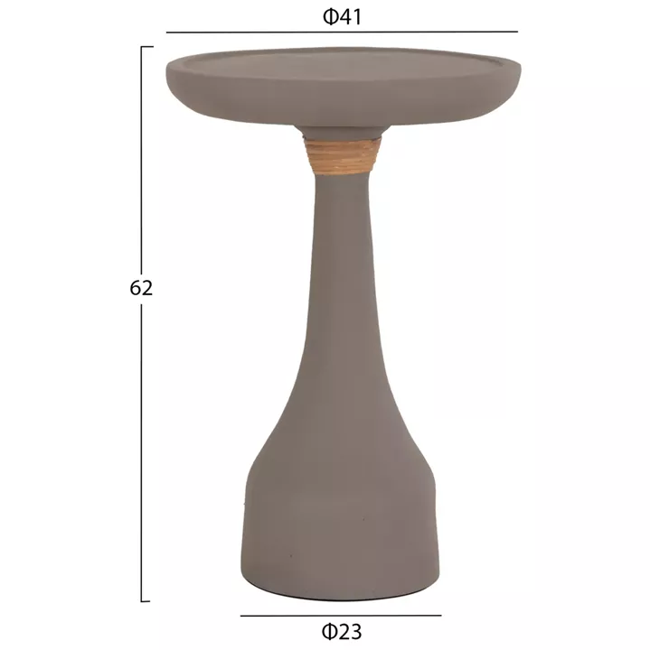 LAMP TABLE ROUND TORG HM18170.03 FIBER CEMENT GREY Φ41x62Hcm.