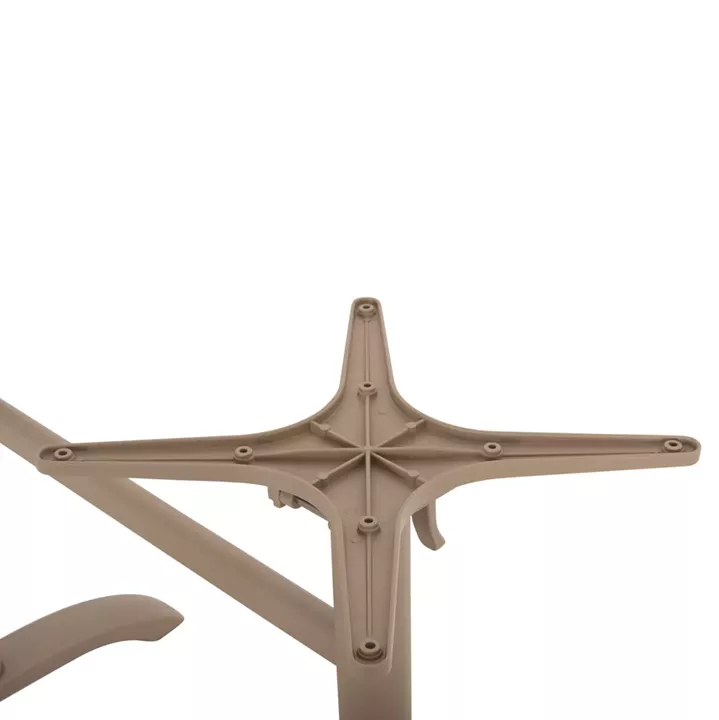 TABLE BASE 2-COLUMN WITH FOLDING CROSSES HM468.25 ALUMINUM IN CAPPUCCINO 104x60x73H