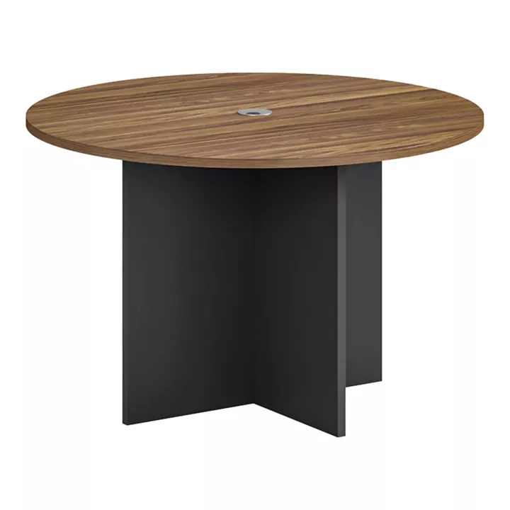 Oscar pakoworld professional office table in walnut-anthracite shade D150x76cm