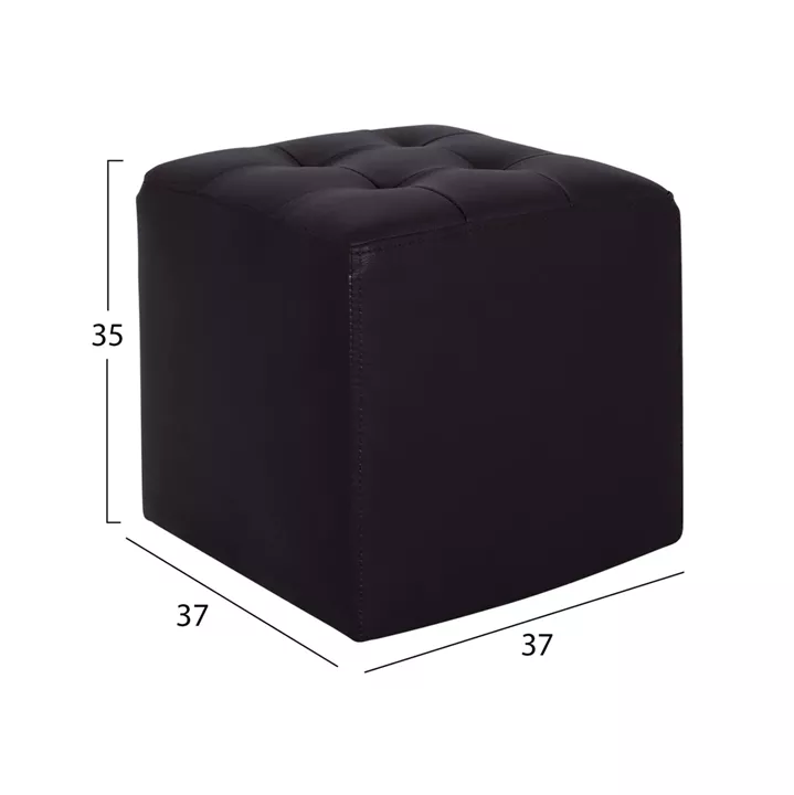 Stool 37x37x35cm With PU black Punk HM264.01