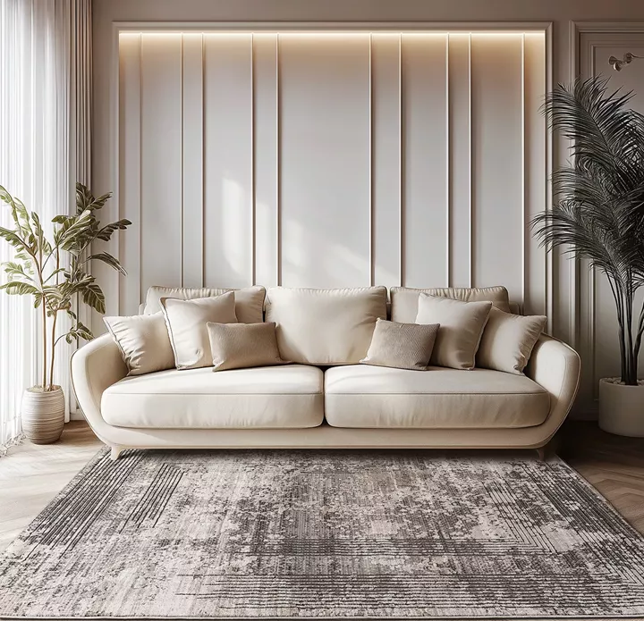 Beauty Home Διάδρομος με το μέτρο Serena Art 9838 67cm Μπεζ,Γκρι