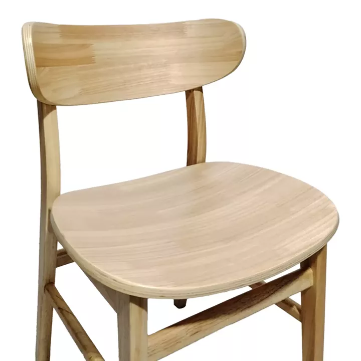 Lumnia chair pakoworld rubberwood in natural shade 46x50x76cm