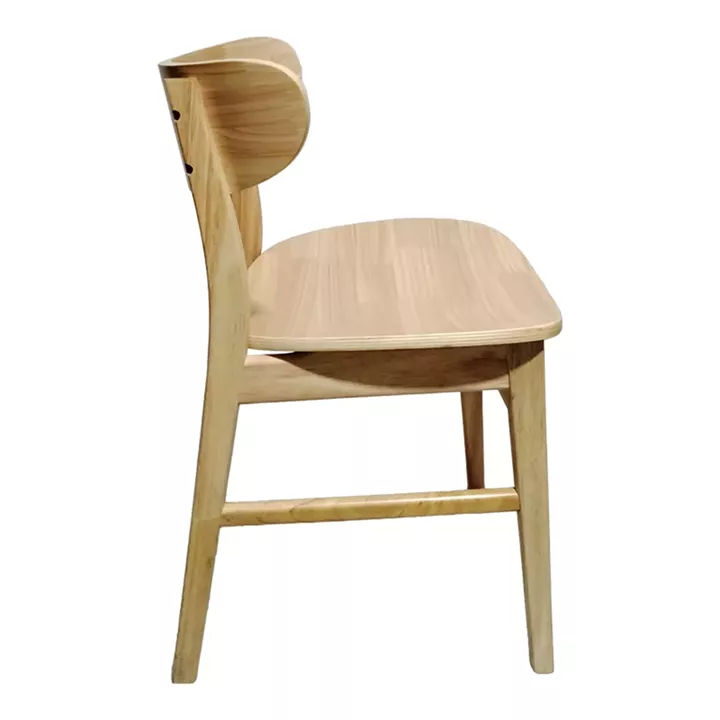 Lumnia chair pakoworld rubberwood in natural shade 46x50x76cm