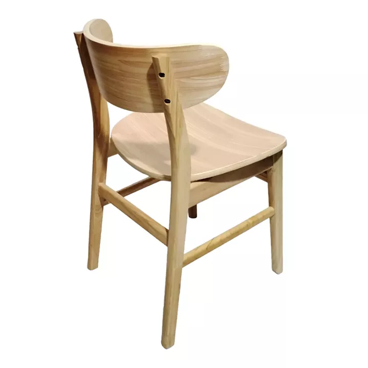 Lumnia chair pakoworld rubberwood in natural shade 46x50x76cm