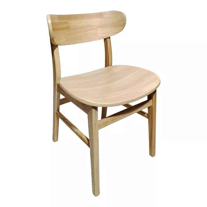 Lumnia chair pakoworld rubberwood in natural shade 46x50x76cm