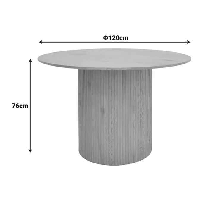 Karulo pakoworld table mdf in sonoma shade Φ120x76cm