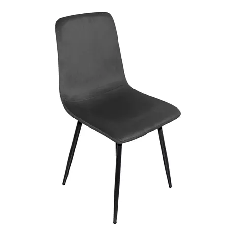 Καρέκλα Grato pakoworld ύφασμα μαύρο-πόδι μαύρο μεταλλικό 45.5x53.5x88.5εκ