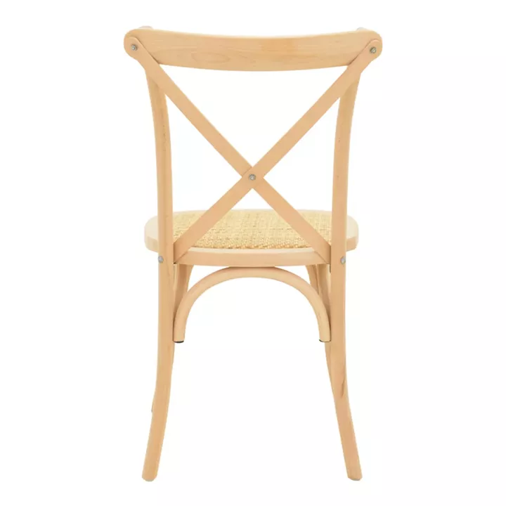 Dylon pakoworld stackable chair unpainted beech wood-rattan seat 48x52x89cm