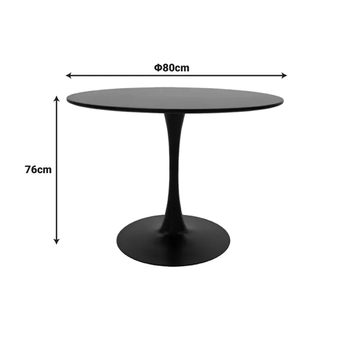 Balou pakoworld table mdf in black D80x76cm