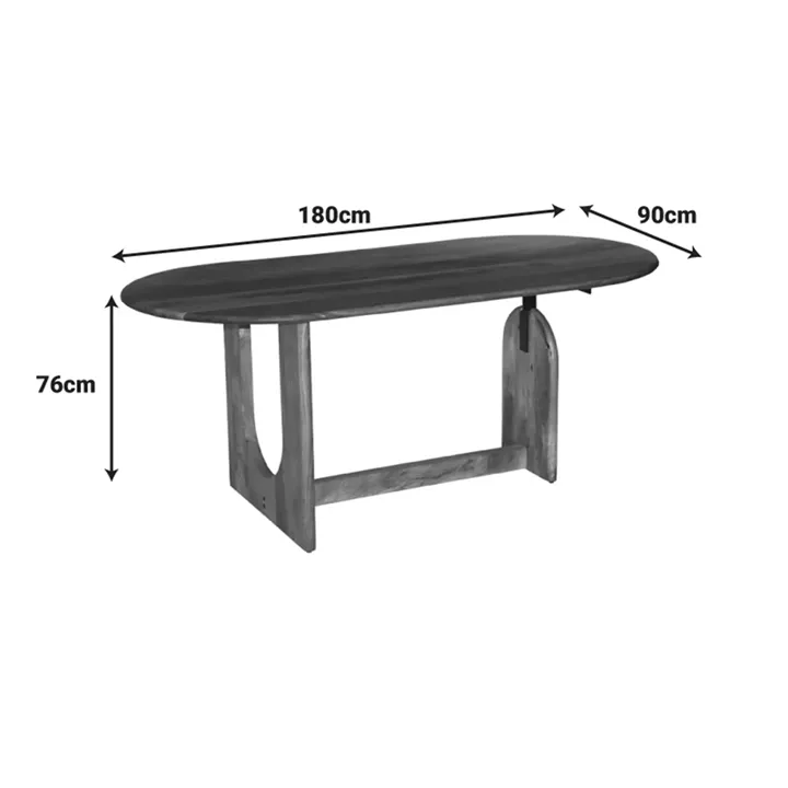 Table Jenkou pakoworld mango wood in natural color 180x90x76cm
