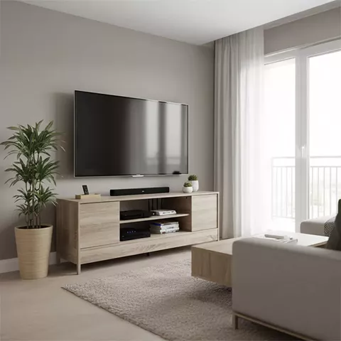 Sasa pakoworld TV cabinet in sonoma shade 120x35x41.5cm