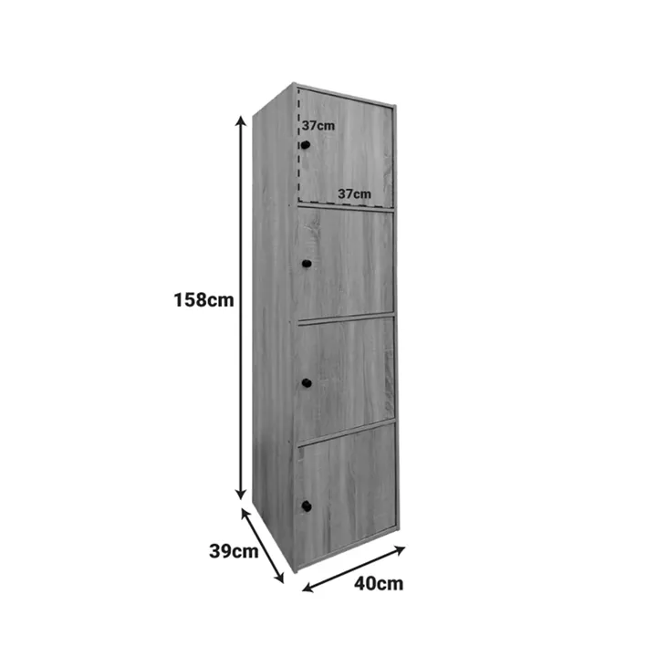 Gabino pakoworld column cabinet in white shade 40x39x158cm