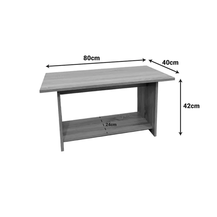 Coffee table Votalo I pakoworld in walnut shade 90x50x45cm
