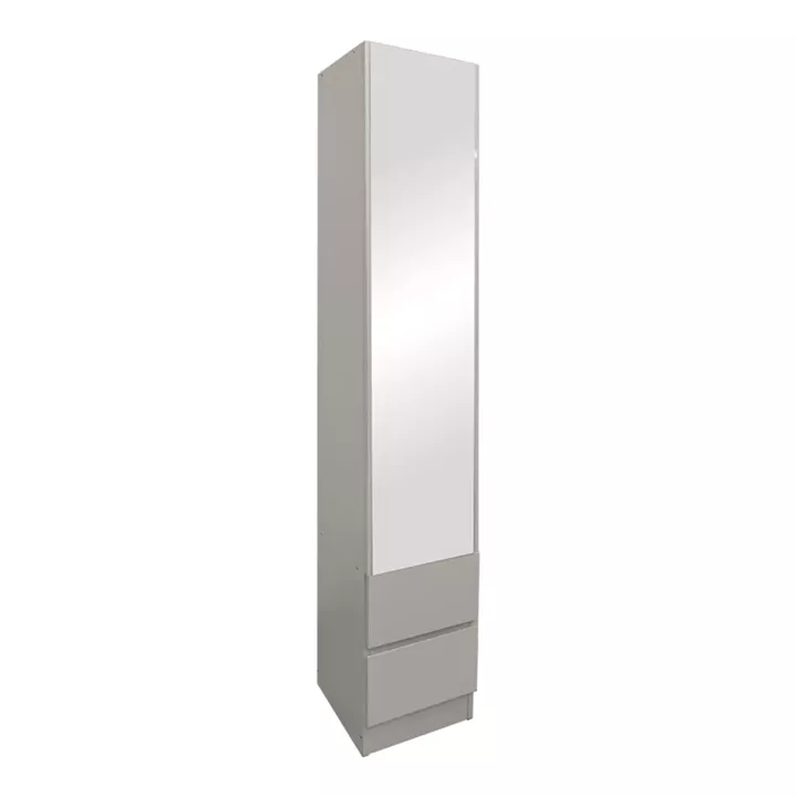 Lostro pakoworld column cabinet with mirror in white 29.5x30x164.5cm
