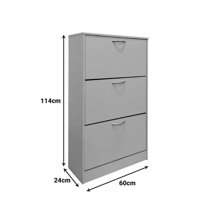 Shoe rack Savaz pakoworld in oak-anthracite 60x24x114cm