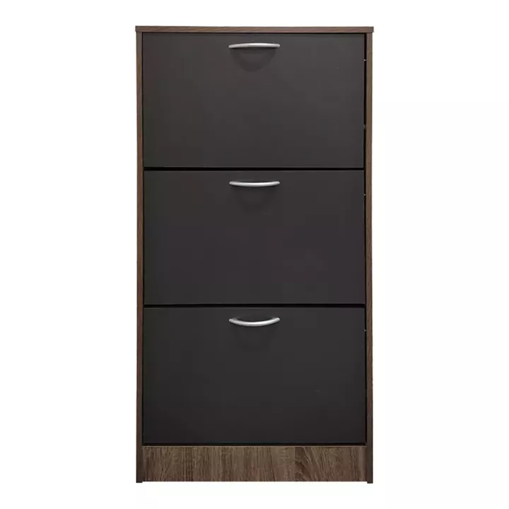 Shoe rack Savaz pakoworld in oak-anthracite 60x24x114cm