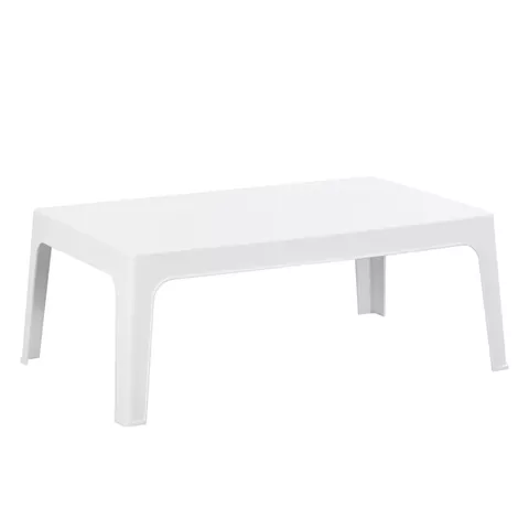 ΤΡΑΠΕΖΑΚΙ ΟΡΘΟΓΩΝΙΟ SLEEK HM6367.01 ΠΟΛΥΠΡΟΠΥΛΕΝΙΟ ΣΕ ΛΕΥΚΟ 99x59.5x39.5Υεκ.