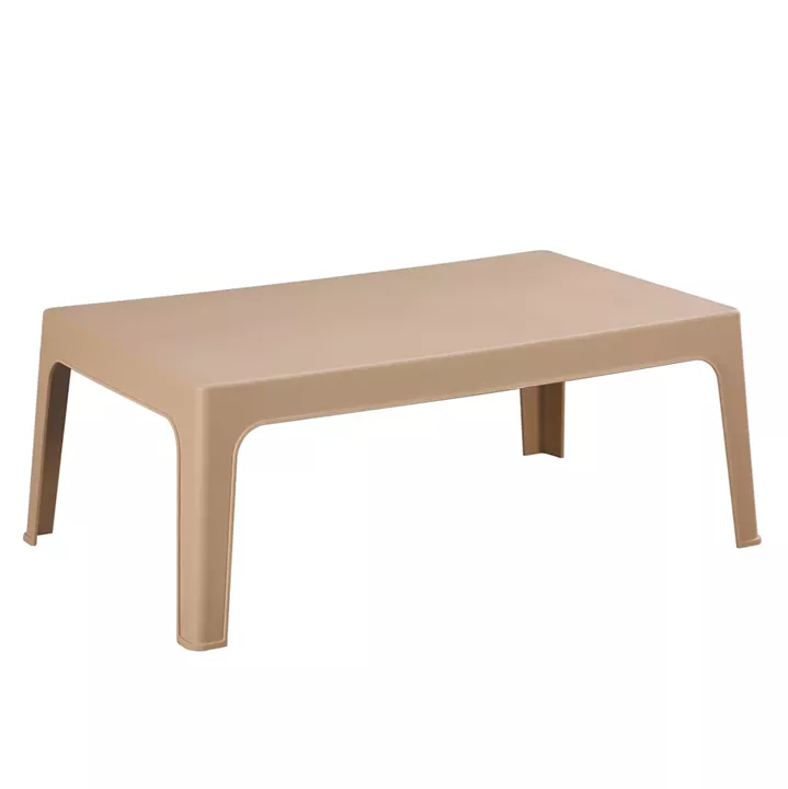 RECTANGULAR COFFEE TABLE SLEEK HM6367.03 POLYPROPYLENE IN CAPPUCCINO 99x59.5x39.5Hcm.