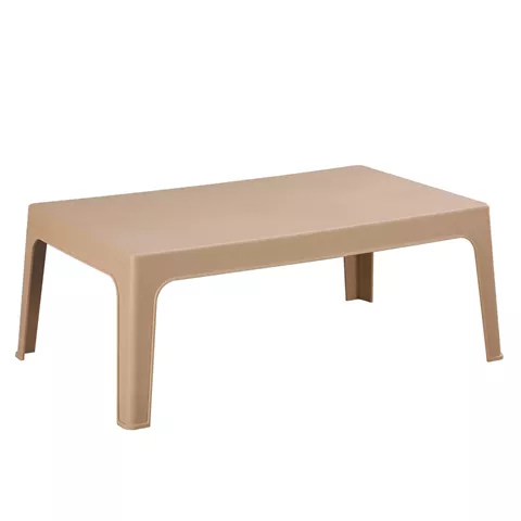 RECTANGULAR COFFEE TABLE SLEEK HM6367.03 POLYPROPYLENE IN CAPPUCCINO 99x59.5x39.5Hcm.