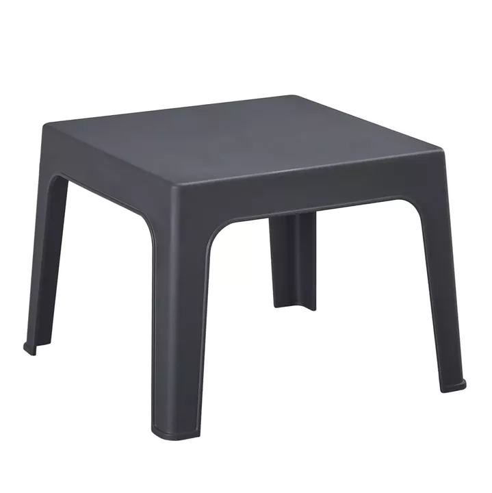 SQUARE COFFEE TABLE SLEEK HM6371.10 POLYPROPYLENE IN DARK GREY 49.5x49.5x40Hcm.