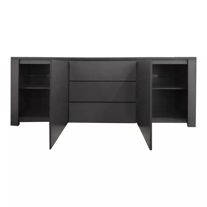 Μπουφές Kalya pakoworld σε ανθρακί απόχρωση 220x49x89.5εκ