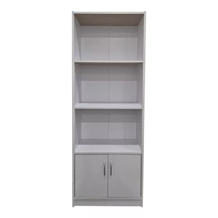 Βιβλιοθήκη Tekaro pakoworld σε λευκή απόχρωση 60x29x166εκ