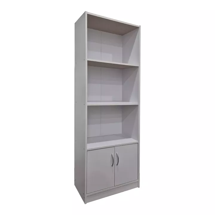 Βιβλιοθήκη Tekaro pakoworld σε λευκή απόχρωση 60x29x166εκ