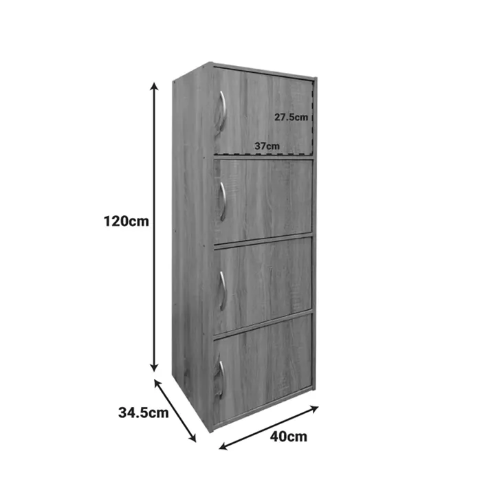 Gabino I pakoworld column cabinet in white shade 40x34.5x120cm